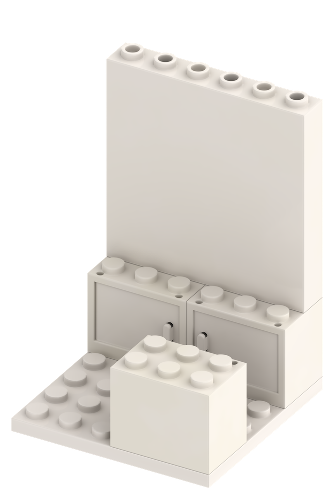 Miniatur-Messestand, Phase 3: Rückwand gibt dem Stand Struktur
